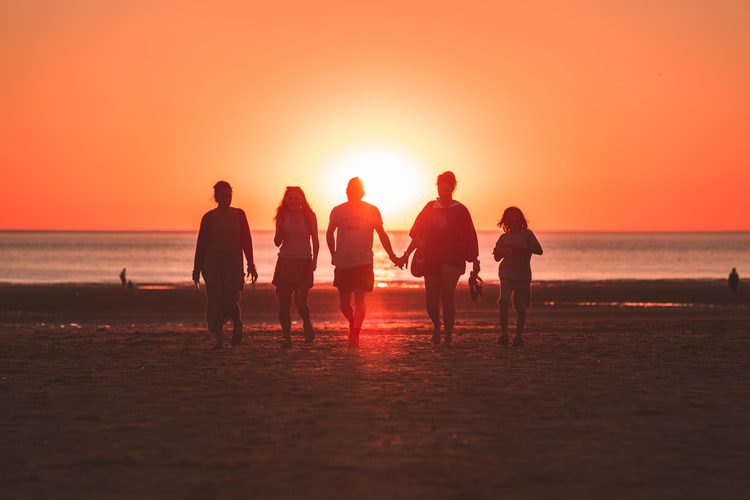 Family on beaches